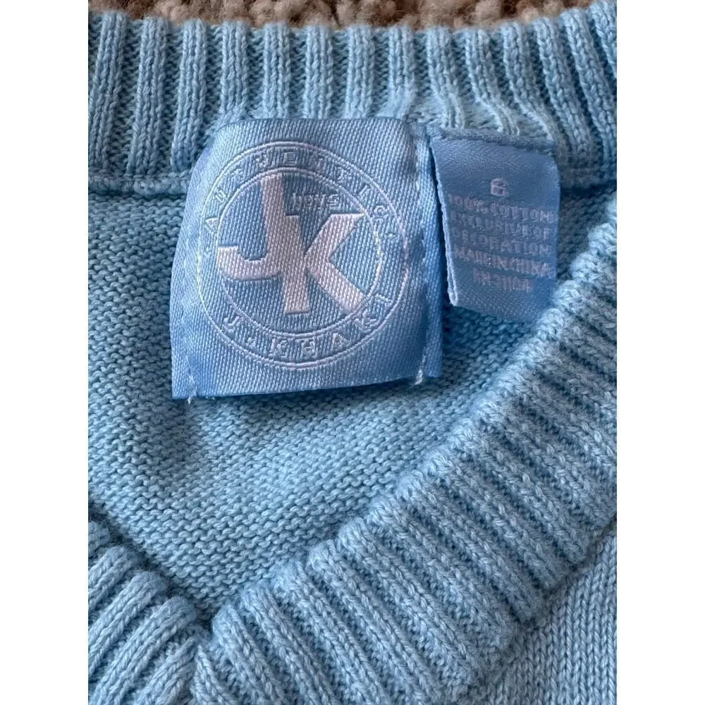 J. Khaki Boys Sweater Vest, Light blue with Anchor, size 6 boys/kids